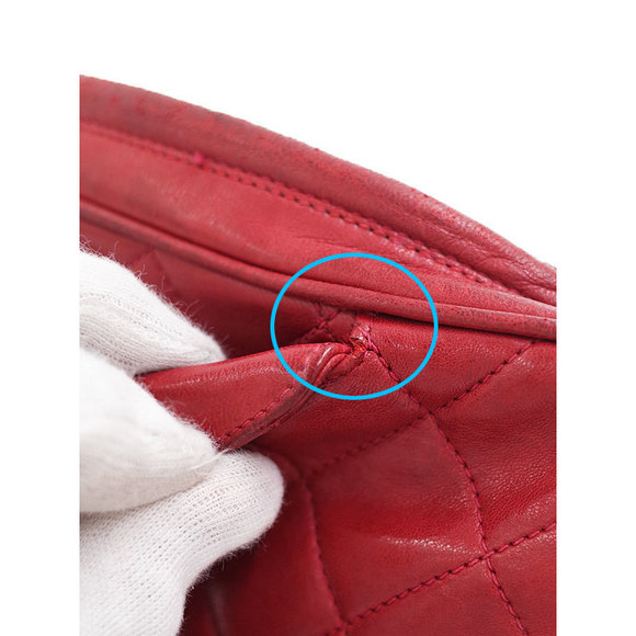 Chanel Matelasse Chain Shoulder Bag Red - Picture 5 of 9